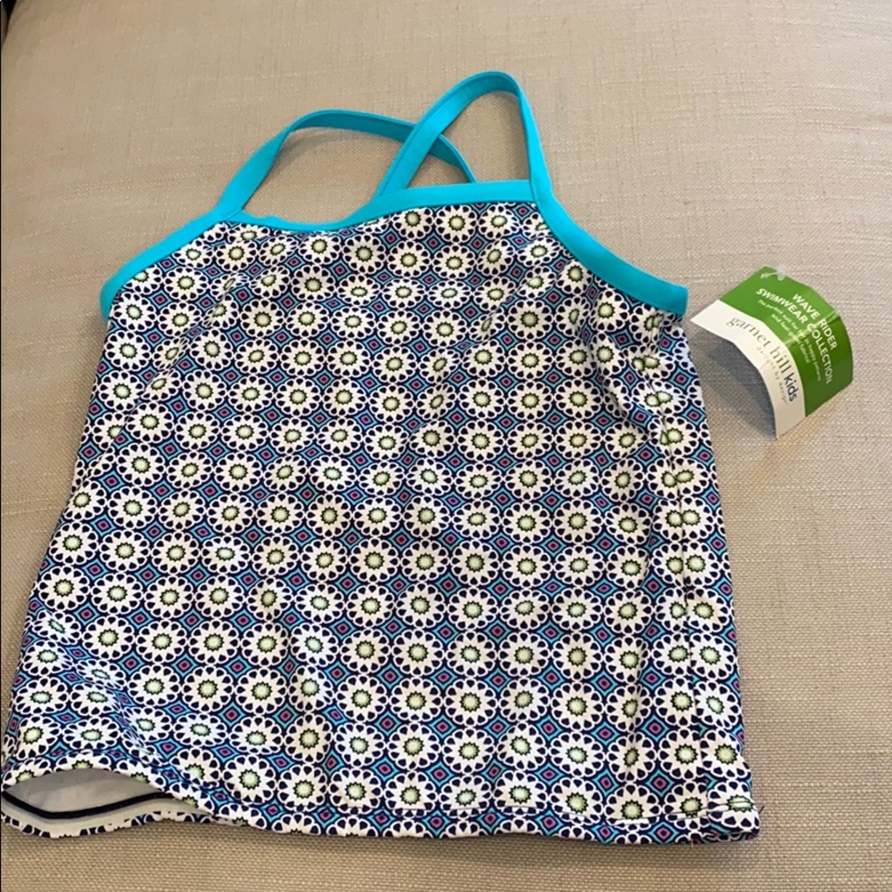 NWT garnet hill; girls tankini top size 8